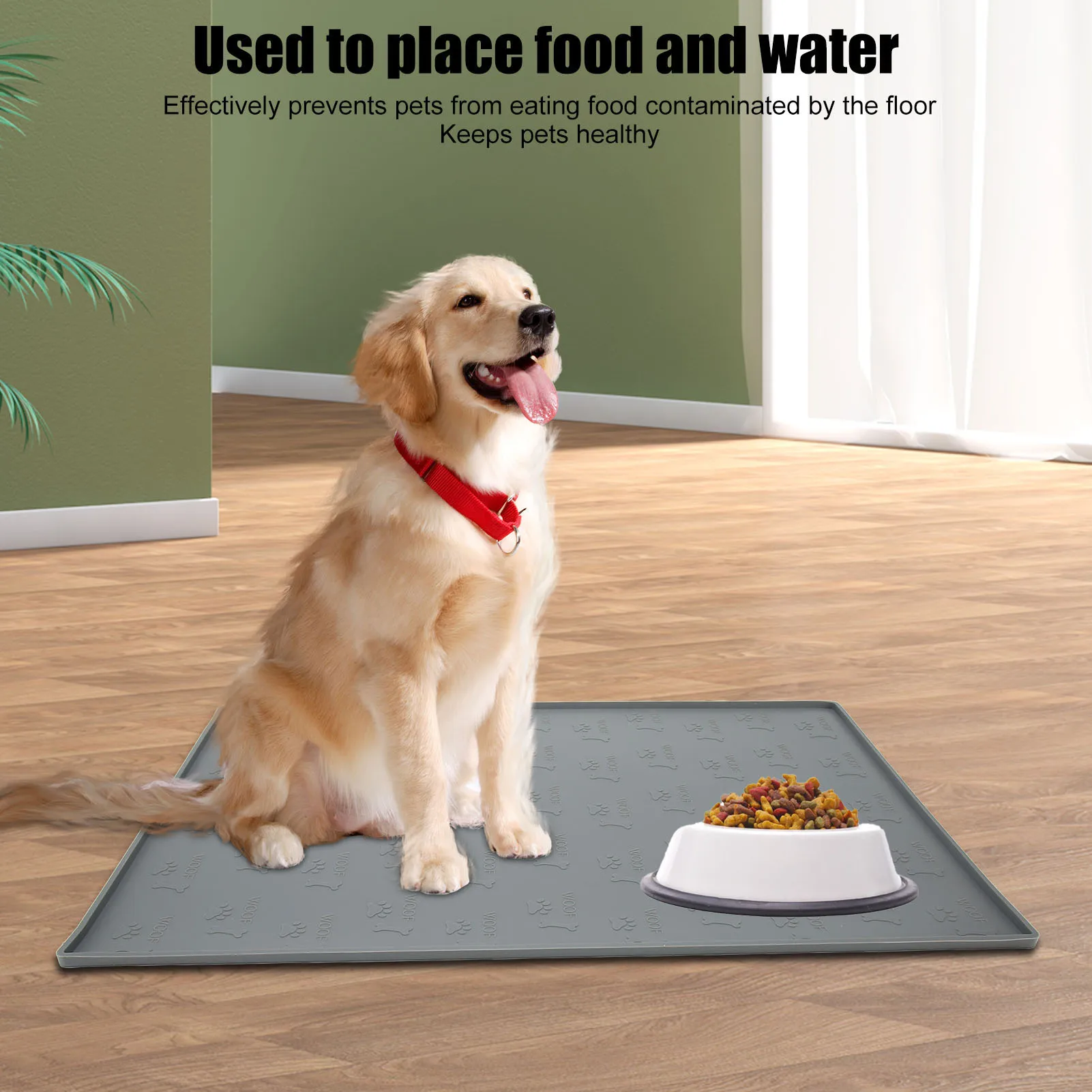Pet Placemat Zabrániť Úniku v Umývačke Dôkaz Vodotesný Silikónový Psa, Kŕmenie Mat na Vodu, Jedlo