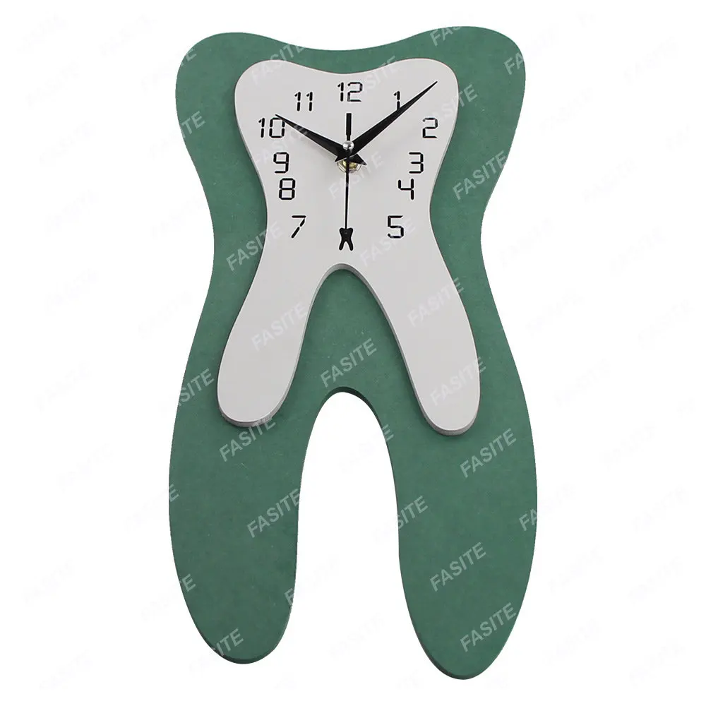 Európska Jednoduché Drevené Zubár Hodiny Tvorivé Zuby Závesné Dekoratívne Hodiny pre Obývacia Izba Zubné Vreckové Hodinky Quartz Hodiny