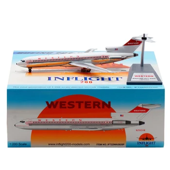 1:200 Rozsahu B737-200 American Western N2801W Airlines Lietadiel, modely Lietadiel Zliatiny Lietadlo Lietadlo zberateľskú model hračka