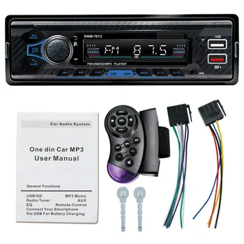 1 DIN Auto Stereo Audio Automotivo Bluetooth s USB/SD/AUX Karty FM MP3 Prehrávač PC Typ:ISO-7812