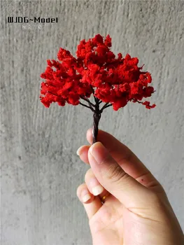 10 cm Model vlakovej cesty strom micro drôt krajiny rozloženie big red tree model