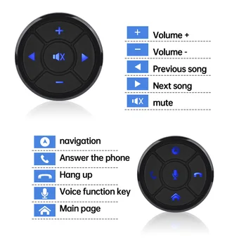 10 Tlačidlá Bezdrôtové Bluetooth-kompatibilné Wheel Control Android Univerzálny pre DVD GPS Multimediálne Rádio Diaľkové Ovládanie Tlačidlá