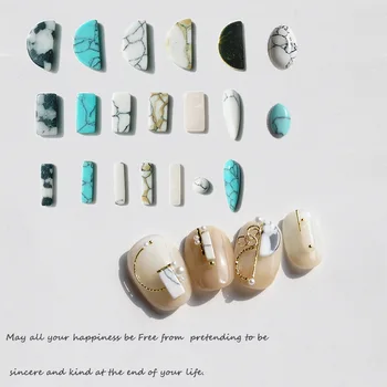 100KS Japonský Trendy Nechty Šperky Mix Najnovšie Prírodné Crack Kameň Pre Nechtový Dekorácie Náhodné Dizajn, 3D Nail Art Zliatiny Šperky