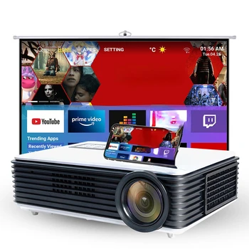 1080P Full HD LED Projektor, WIFI, Android Projetor Rodák 1920 x 1080P 3D Domáce Kino Office Home Školy