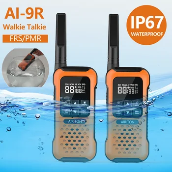 10PCS Airiton AI-9R Plávajúce Vodotesný IP67 Walkie-talkies PMR pre Rádio Motorola Rybolov, Lyžovanie Lyžovanie obojsmerná rádiová