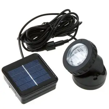 10pcs/veľa Vodotesný IP68 6 LED Solárne Napájanie Podvodný Reflektor Floodlight, na Záhrade Bazén, Rybník Nočné Svetlo Lampy