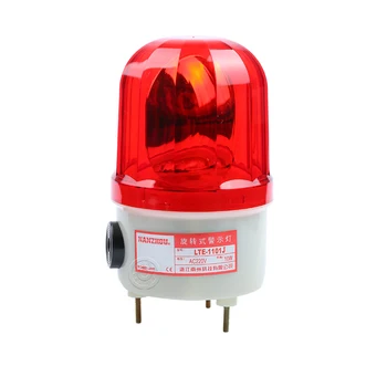 12V 24VDC 220V 380V Červená Rotujúce Maják Výstraha Pozor Svetlo Lampy S Reproduktora Špirála Pevné