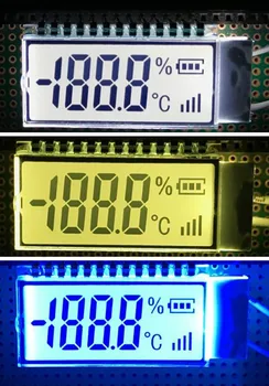 13PIN TN Pozitívne 3-1/2 Číslice Segmente LCD Panel Biela /Žltá Zelená/Modrá/Šedá Podsvietenie Teplota Vlhkosť Obrazovke