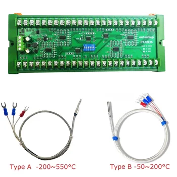 16AI RS485 Analógový Vstup, RS485 PT100 RTD Snímač Teploty Kolektora pre Lítiové Batérie, Test PLC Konfiguračný Softvér