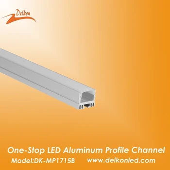 17*15mm LED Hliníkový Profil s Mliečnou Rozptylové Sklá Kryt pre Kuchyni Pod Skriňu Osvetlenie