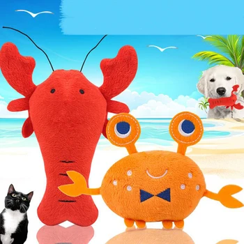 1pc Mäkké Plyšové Hračky pre Psa Cartoon Lobster Krab Psa Pískacie Hračky, Interaktívne spoločenské Šteňa Hračky Pre Malé Psy Krytý Hrať hračky