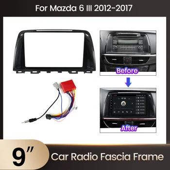 2 DIN autorádia Panel Pre Montáž Mazda 6 3 GL GJ 2012 - 2017 Android Inštalácia Rádio Dash Fascia Rám Kábel Canbus