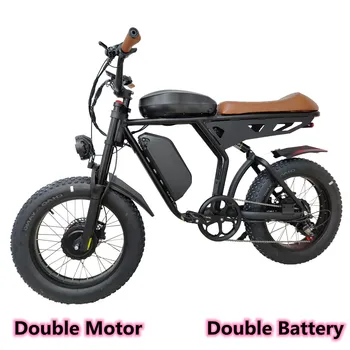 2023 Dvojité Motorových 55km/h Elektrické Dirt Bike 2000W Retro Elektrický Motocykel Dual Batérie Hydraulické Brzdové pre Dospelých