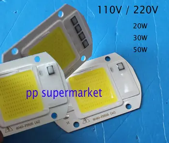 20W 30W 50W LED Svetlomet KLASU Čip 110V 220V Vstup, Integrované Inteligentné IC Ovládač