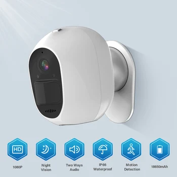 2MP 1080P Tuya APP Batérie Nočné Videnie Bezdrôtový Telefón IP Kamera AI Humanoidný Detekcie Home Security CCTV Monitor