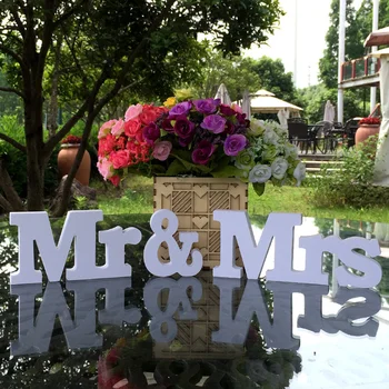 3 Ks/set, Svadobné Dekorácie List Mr & Mrs Dekor Rekvizity Just Married Svadobné Udalosti Strany DIY Dekorácie Dodávky Svadobné Prihlásiť