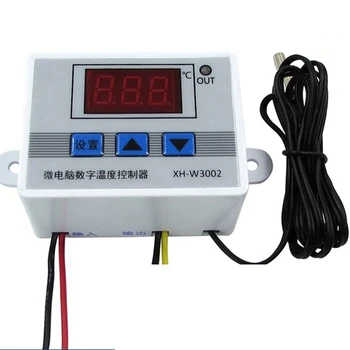 3X XH-W3002 220V Digitálny LED Regulátor Teploty 10A Termostat Spínača Probe S Nepremokavé Senzor W3002