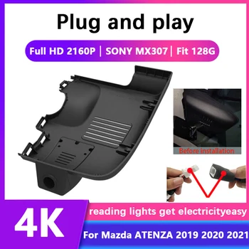 4K Jednoduchá inštalácia Auta DVR videorekordér Dash Cam Kamera Pre Mazda ATENZA 2019 2020 2021 Full HD 2160P Nočné videnie full hd
