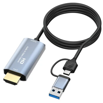 4K Kompatibilný s HDMI Typu C+USB Zachytiť Kartu 1080P, Počítačové Hry Mobilný Telefón Zachytiť Kartu 1,8 M