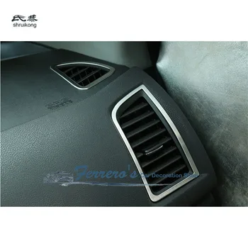 4pcs/Veľa z Nehrdzavejúcej Ocele Auto Samolepky Oboch Stranách Prednej klimatizácia Zásuvky Kryt Flitrami pre 2012-2018 Mitsubishi ASX