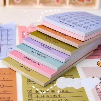 50 Listov Denný Program Memo Podložky Do Zoznamu Týždenný Plánovač Non-Sticky Notes Plán Kancelárske Školské Potreby Kancelárske Potreby
