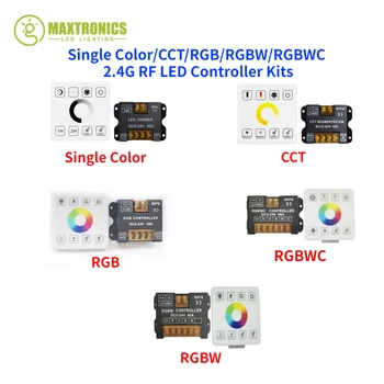 5V 12V 24V 2.4 G RF Prepínač Dimmer Ovládanie 86Touch Panel Diaľkového ovládania Pre Radič Jednej Farby/SCS/RGB/RGBW/RGBWC(RGB+SCS) LED Pásy