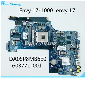 603771-001 DA0SP8MB6E0 Doske Pre HP Envy 17 závisť 17-1000 Notebook Doske HD 5850 1GB GPU HM55 pamäte DDR3 100% TESED OK