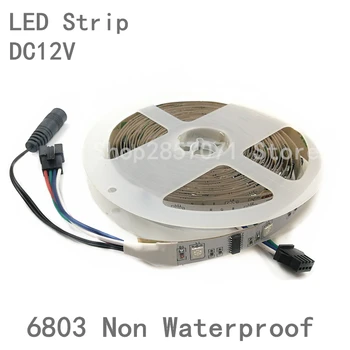 6803 IC 5050 RGB LED Pásy Naháňa Svetlá 5m 12V IP30 Č Vodotesný Flexibilný RGB Pásy 30LED/m