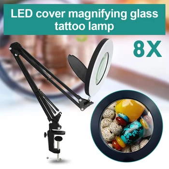 8X Osvetlené zväčšovacie sklo-USB 3 Color 10 Výstroj 120 LED lupu pre Spájkovačka Opravu/Stolová Lampa/starostlivosť o pleť Krásy Nástroj