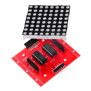 8X8 dot matrix driver modul Svojvoľne pripojený (bez dot matrix) Vhodné pre Arduino microcontroller development