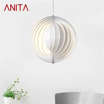 ANITA Prívesok Svetlo Moderné Tvorivé Biele LED Svietidlá Svietidlá Pre vnútorné Dekoratívne Jedáleň
