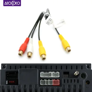 AtoCoto 10 Pin Plug Auto Stereo Navigačné Rádio 4 RCA Audio Video Spätné Kamery Drôtu Postroj Kabeláž Konektor Kábel Adaptéra