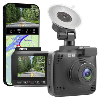 Auto Dash Cam Dual Objektívom, 2K, HD 1296P Nahrávanie Auto Fotoaparátu, Vstavaný G-Senzor, Auto Video Kamery, DVR, Nočného Videnia, GPS Parkovanie Monitor