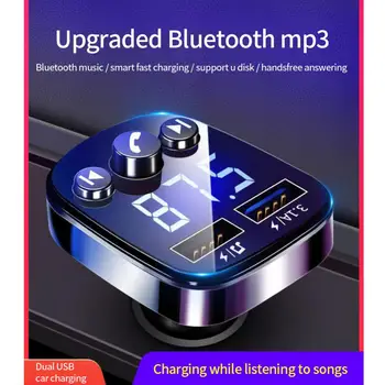 Auto MP3 Prehrávač Luetooth 5.0 5V Duálny USB Nabíjačka do Auta Bluetooth/TF Karty/U Diskov Auto Hudby na Zníženie Hluku FM Vysielačov Adaptér