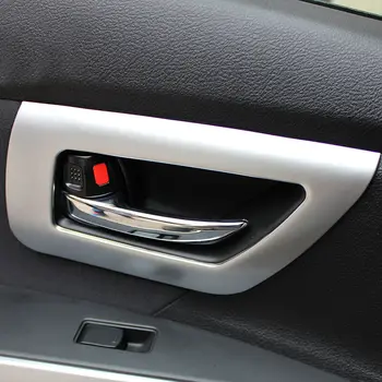 Auto orgán tvarovania účesu Kryt Trim ABS Plast Chrome Dvere Vnútorné Postavený Rukoväť Miska Na Suzuki S-cross SX4 2014 2015 2016 2017 2018