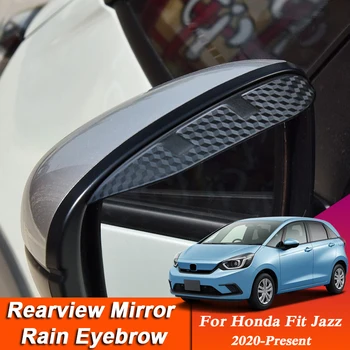 Auto-styling Pre Honda FIT JAZZ 2020-Súčasnosť Uhlíkových Vlákien Spätné Zrkadlo Obočie Dážď Štít Proti-dažďový Kryt Vonkajšieho Príslušenstva