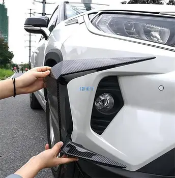 Auto Styling Príslušenstvo Predný Nárazník Hmlové Svetlo Rám Vietor Nôž Lampa Obočie Dekorácie Kryt Čalúnenie Pás Pre Toyota RAV4 2020 +
