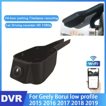 Automobilové DVR Wifi videorekordér Dash Kamera Pre Geely Borui nízky profil 2015 2016 2017 2018 2019 Nočné Videnie Kontrolu Phone