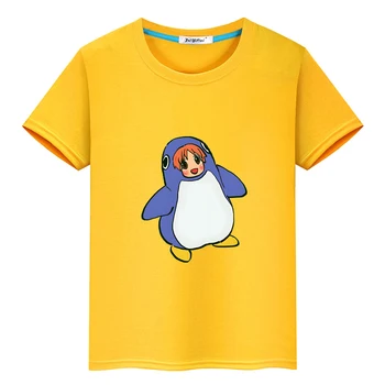 Azumanga Daioh Chiyo Mihama T-tričko 100% Bavlna, Krátky Rukáv Letné Tee-shirt Kawaii Penguin Grafické Tlače Tričko Chlapcov/Dievčatá Tee