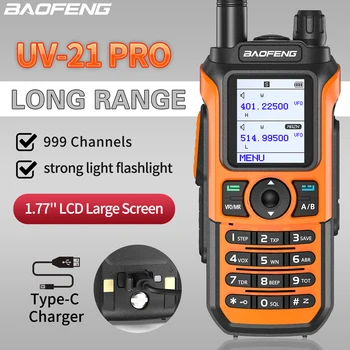 BaoFeng UV-21 Pro Profesionálny Výkonný Walkie Talkie 50 KM Dlhý Rad Dual Band obojsmerné Vysielačky Upgrade UV5R MAX V2 UV9R UV10R