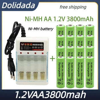 Batterie Nabíjateľné NiMH AA 1.2 3800 MAh V Avec Chargeur Pour Appareil Foto Numérique, Souris Prenosné, MP3/MP4, Klavír
