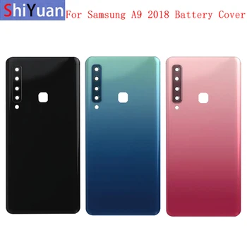 Batérie puzdro Zadné Dvere Bývanie Zadný obal Pre Samsung A9 2018 Kryt Batérie Fotoaparátu Rám Objektív s Logom