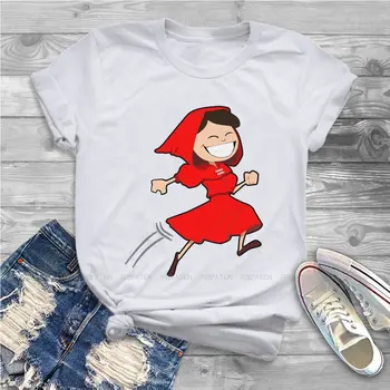 Beh Žien Oblečenie Little Red Riding Hood Ženské Tričká, Vintage Alternatívne Voľné Topy Tee Kawaii Dievčatá Streetwear