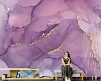 beibehang Nordic ručne maľované abstraktné umenie fialové svetlo luxusné tapety graffiti obývacia izba TV tapetu pozadia gauč nástenná maľba