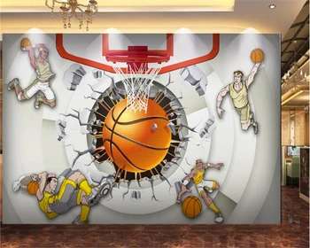 beibehang Nové 3D tvorivé osobnosti tapety Basketbalová Hala, športovcov pohode náradie pozadie abstraktných de parede 3d tapety