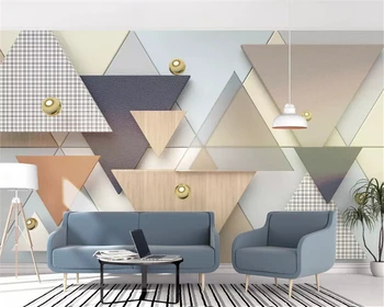 beibehang stenu papiere domova Interiérové dekorácie 3d tapety nové 3d geometrický trojuholník látkové koberčeky, šitie pozadí