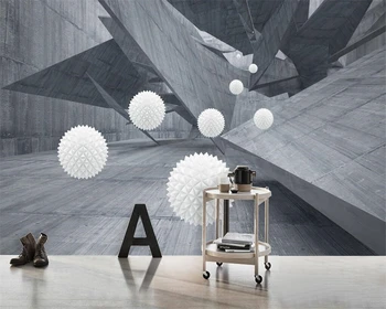 beibehang Vlastný papier peint moderný minimalistický priemyselné štýl biela troch-dimenzionální oblasti geometrické pozadie, wallpaper