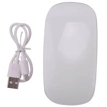 Bezdrôtová Myš Magic mouse Tichý Nabíjateľná Počítač Mouse Slim Ergonomické PC Myši pre Apple Macbook(Biela)