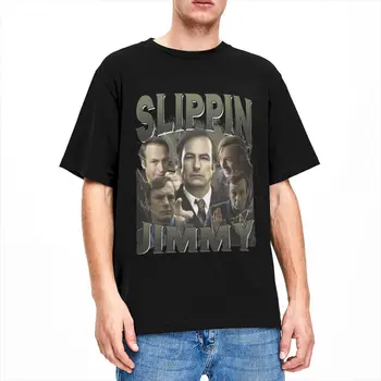 Bežné Slippin Jimmy Vintage Štýl T-Shirts Mužov, Žien okolo Krku 100% Bavlna Lepšie Zavolať Saul Tees Darček Oblečenie