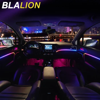 BLALION 64Colors Auto Atmosféru Svetla 18 v 1 Dekoratívne Svetlo Interiéru Okolitého Svetla APLIKÁCIU Bluetooth Ovládanie LED RGB Pásy Svetla